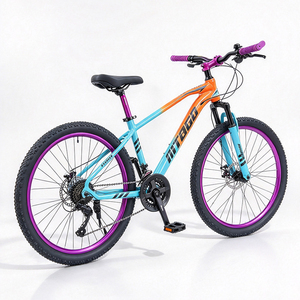 MTBGO Neues Design Großhandel Günstiges 26 Zoll <span class=keywords><strong>MTB</strong></span> Fahrrad 21-Gang Stahlrahmen Scheibenbremse Farbige Felge Mountainbike für Junge Fahrer - Product Image 2