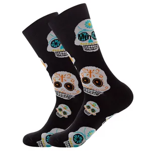 2025 nuevo algodón Navidad térmico invierno mexicano calavera <span class=keywords><strong>Sushi</strong></span> Cactus estampado cálido calcetines de tripulación para hombres y mujeres - Product Image 5