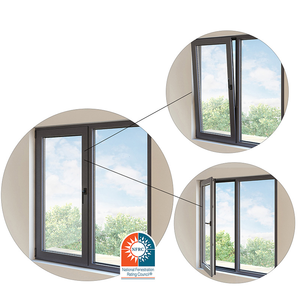 Portes et fenêtres en verre trempé, isolées, étanches, résistantes aux ouragans, en alliage d'aluminium sur mesure, design horizontal insonorisé à rupture de pont thermique - Product Image 6