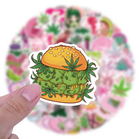 110PCS Trendy girl power cartoon rose weed ticker