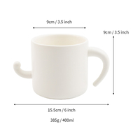Mug en porcelaine avec poignée en forme de dessin animé mignon, motif visage souriant personnalisé, tasse à café en céramique