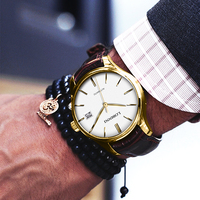 Pour LOBINNI personnalisé luxe hommes montre mécanique résistant à l'eau automatique montre-bracelet bracelet en cuir Miyota classique Design Simple