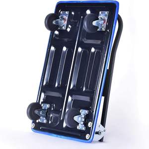 300kg Foldable <strong>Trolley</strong> Heavy-Duty <strong>Fold</strong>-<strong>Away</strong> Hand Sack Platform Truck <strong>Trolley</strong> Cart Pulley on Wheels - Product Image 4