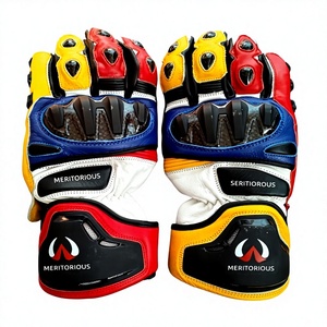 Guantes de Motociclismo de Cuero Transpirables Unisex Más Vendidos, con Logotipo Personalizado, Cierre Completo, para Carreras en Carretera - Product Image 1