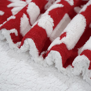 Couverture de jet Sherpa de Reindee rouge de Noël exquise, couverture molletonnée épaisse en microfibre chaude et confortable en peluche pour canapé-lit <span class=keywords><strong>grand</strong></span> cadeau - Product Image 6