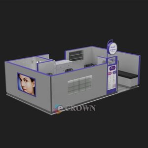 Kiosk Glass Hair Salon Shop Design High Quality Beauty Salon Cabinet OEM - Product Image 2