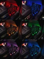Tapis LED pour voiture à fibres optiques étanches de haute qualité avec contrôle par application, effet ciel étoilé scintillant