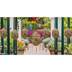 กระดิ่งเหล็กรูปพระพุทธรูปทำจากโลหะสำหรับงานหัตถกรรมสำหรับระเบียงบ้านสวนพลังงานบวกของตกแต่งบ้านแบบแขวน - Product Image 5