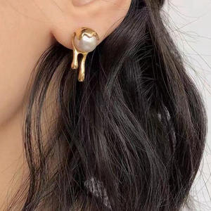 WENCHI Boucles d'oreilles fines en argent S925, accessoires DIY pour perles avec perles rondes de 7-7,5 mm, modèle support vide mignon 11213 Chine - Product Image 4