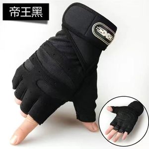 Fitness Gloves <b>Half</b> Finger Long Wrist Breathable Non <b>Slip</b> Unisex For Cycling Outdoor Hiking - Product Image 1