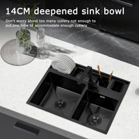 Évier de cuisine contemporain fait main en acier inoxydable SS304 à double bac à encastrer YINGTAO OEM/ODM, surface polie