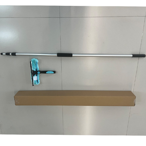 Brosse <span class=keywords><strong>de</strong></span> nettoyage WC rotative double face en métal écologique avec manche en aluminium et poils éponge, grattoir pour vitres - Product Image 5