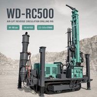 WD-RC500 Foreuse à circulation inversée sur chenilles pour forage de 150 mm et profondeur de 500 m, pour l'exploration minière