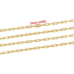 Chaîne en acier inoxydable Aceworks dorée/acier de 2 mm en forme de gourde pour la fabrication de bijoux DIY, origine Chine, vente en gros - Product Image 2