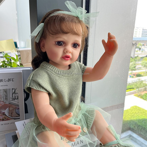 55cm réaliste Betty Reborn bébé poupée fille Silicone souple cheveux longs réaliste princesse enfant en bas âge Bebe Reborn - Product Image 3