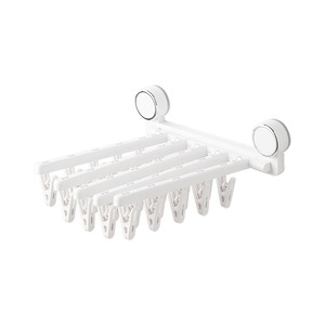 Yi Mi Jia Suction Cup Clothes Drying Rack Double Bar Wall Mounted With Clips For Socks And Underwear - Product Image 5