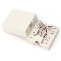 Boîte de jonction téléphonique sans outil à montage en surface pour téléphones RJ11 et RJ45, à port unique