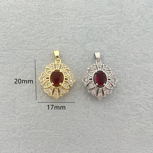 Collier pendentif en forme de fleur avec cristaux colorés sertis de strass, pour un usage quotidien, ensemble de bijoux unisexe - Product Image 2