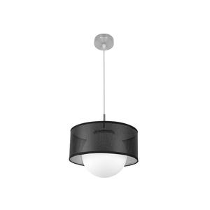 Lampadario di design cosmetico, attacco E27, colore nichel/nero-argento, dimensioni 30x30 cm; ideale per decorazione e ambiente accogliente. - Product Image 1