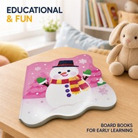 Impression de livres cartonnés découpés sur mesure en forme d'animaux (lapin, coccinelle) pour enfants, vente en gros, usine OEM, couverture rigide FSC, coins arrondis