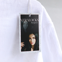 Étiquettes de vêtements en papier personnalisées avec logo d'usine, étiquettes de luxe pour extensions de cheveux et perruques