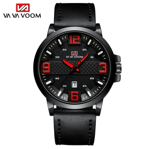 Montre de sport pour homme, étanche, chronographe à quartz, bracelet en silicone, grand cadran, montre-bracelet d'extérieur - Product Image 3