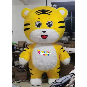 Guangzhou Enjoyment CE Popular inflable Tigre mascota conjunto adulto dibujos animados Animal fiesta evento disfraz hecho a mano logotipo personalizado - Product Image 5