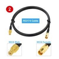 MCX mâle à MCX mâle droit/angle droit câble en queue de cochon RG174 15cm/20cm/30cm/50cm pour carte Modem sans fil