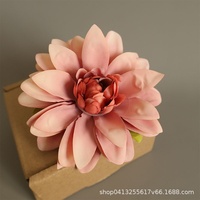 Bunga Dahlia Buatan 10cm dari Kain Sutra, Pewarnaan dan Penataan Buatan Tangan, Aksesoris Pakaian DIY, Dekorasi Perayaan Pernikahan