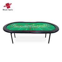 Table de poker portable de qualité tournoi Baccarat Texas Hold'em avec logo personnalisé et pieds pliants pour les jeux de casino à la maison/au bureau