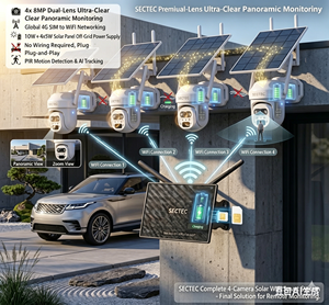 Caméra de sécurité extérieure sans fil WiFi HaLow 3MP avec projecteur PTZ, vision nocturne CMOS, détection humaine PIR <span class=keywords><strong>Cloud</strong></span> et audio bidirectionnel - Product Image 4