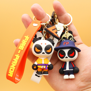 Wholesale <strong>Custom</strong> Key Chain 3D Soft <strong>Silicone</strong> Key <strong>Ring</strong> PVC Cartoon Figure Anime Rubber Keychain Toys - Product Image 5