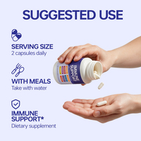 Capsules de soutien immunitaire 8 en 1 avec Vitamine C, Quercétine, Échinacée, Gingembre, Vitamine D3, Zinc, Sureau, Curcuma – Fabricant OEM