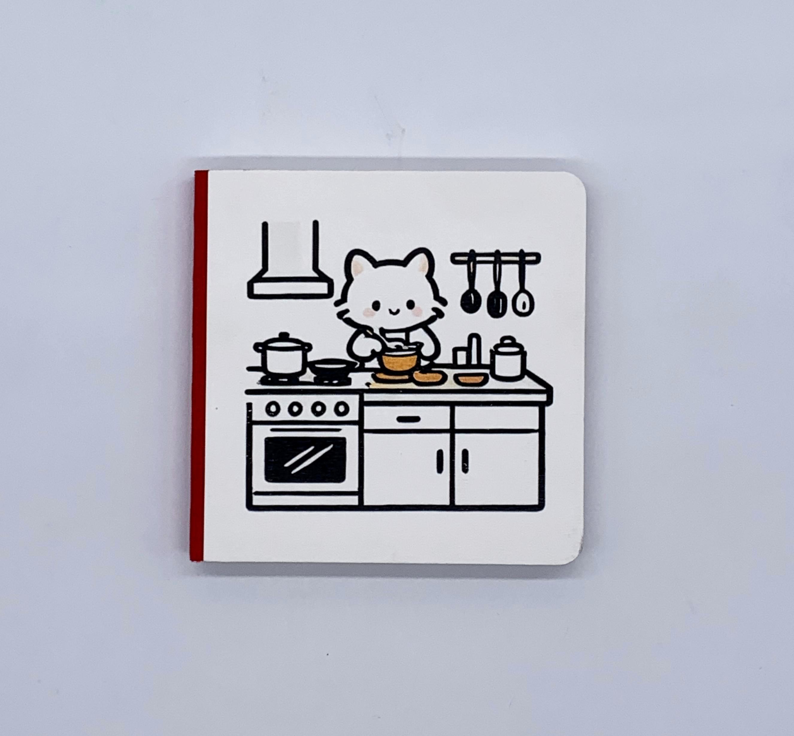 Cucinare con un gattino