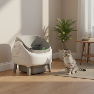 Lettiera Automatica Intelligente per Gatti con Ingresso Superiore, 20L, Oversize, in Plastica, con Paletta, Facile da Pulire, Anti-Schizzi - Product Image 6