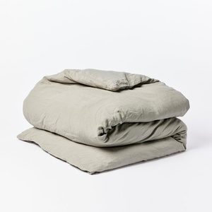 Custom <b>Size</b> Luxury Linen Duvet Bedding Set AB Side Colors Queen <b>King</b> Solid Color Pure Linen Pillowcase Custom Colors - Product Image 5