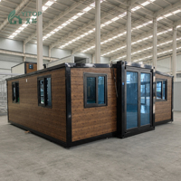 Maisons conteneurs de luxe, usine chinoise, maison conteneur pliable en acier moderne extensible, villa préfabriquée 2-3 chambres pour usage commercial
