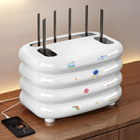 COIZY WiFi boîte de rangement multiprise large bande Modem routeur multifonctionnel câble organisateur rond en plastique PP bureau