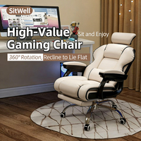 Chaise de bureau de direction moderne en cuir synthétique confortable à dossier haut et pivotante, soutien lombaire pour soulager les douleurs du bas du dos
