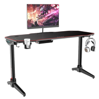 Table de Gaming Pro pour ordinateur de bureau, avec éclairage LED, support de gobelet et casque, nouvelle collection