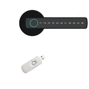 Serrure de porte intelligente M5 Tuya BLE avec empreinte digitale, serrure électronique numérique avec mot de passe/clé/carte IC/déverrouillage par application <span class=keywords><strong>Smartlife</strong></span>/Tuya - Product Image 3