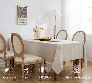 Nappe en lin 100% pur lin, nappe-lin français naturel, couverture de table pour décorations de table de cuisine - Product Image 4