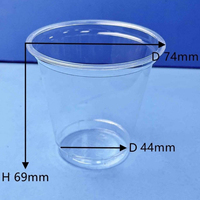 Gobelets en plastique PP jetables de 1 oz à 5 oz avec couvercles, pour sauces, portions de condiments et shots de gelée