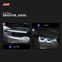 Phares avant LED pour voiture LKS G30 Pre LCI Upgrade Angel Eye 12V 55W 6000K Neuf pour Série 5 2018 2019 2020
