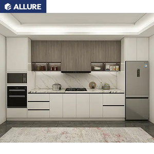 Quyến rũ hiện đại màu trắng độ bóng cao thông minh sơn mài lưu trữ nhà máy chất lượng tốt nhà bếp đơn vị tủ - Product Image 1