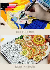 Rotuladores <span class=keywords><strong>de</strong></span> doble cabeza Plumas <span class=keywords><strong>de</strong></span> acuarela <span class=keywords><strong>de</strong></span> plástico Juego <span class=keywords><strong>de</strong></span> delineador lavable sin manchas para estudiantes y niños para <span class=keywords><strong>dibujo</strong></span> artístico - Product Image 4