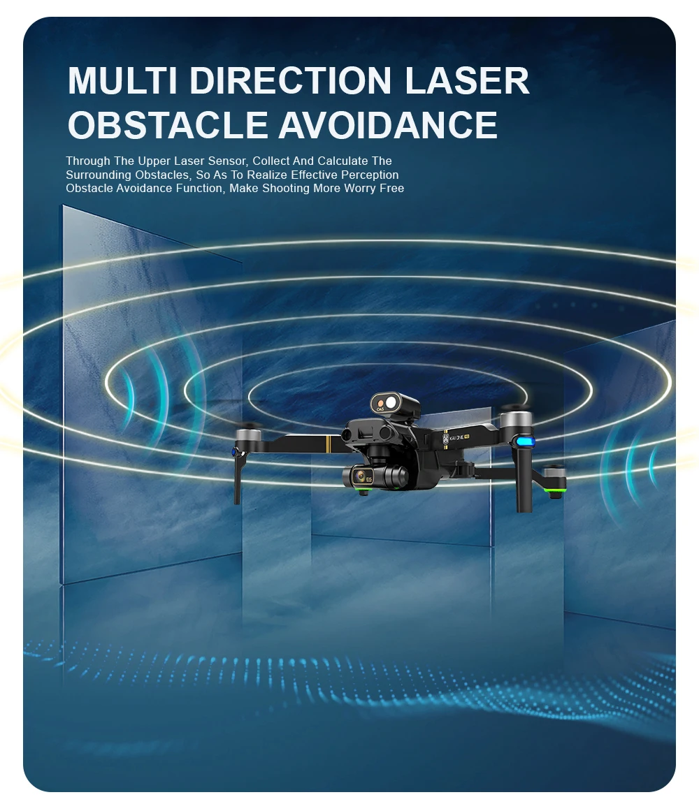 KAI ONE MAX Drone, MULTI DIRECTION LASER OBSTACLE AVOIDANCE Through The Upper