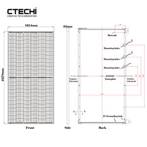 <span class=keywords><strong>CTECHi</strong></span> 530W 540W 545W 555W Panneau solaire PV bardeau bifacial 25 ans de garantie 550W Panneau solaire pour système de stockage d'énergie domestique - Product Image 2
