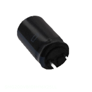ตัวเก็บประจุแบบ Through Hole ยี่ห้อ Manufacturer Channel รุ่น CAP ALUM 100UF 20% 200V RADIAL SMG200VB101M16X25LL ความจุ 100 ไมโครฟารัด - Product Image 1