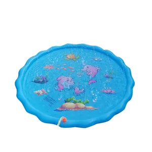 पोर्टेबल बच्चे पानी खेलने चटाई Inflatable खिलौने छिड़काव छप पैड पानी चटाई